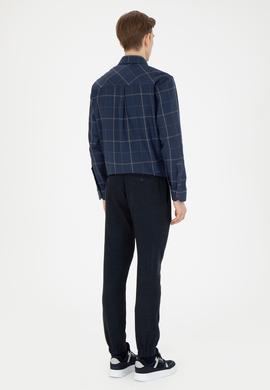 Erkek Lacivert Kanvas Pantolon - 50277153008