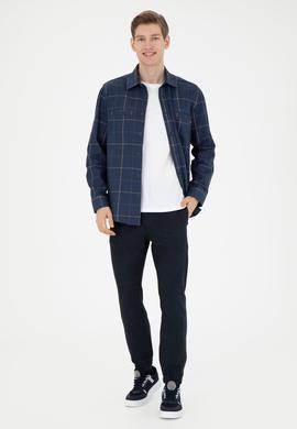 Erkek Lacivert Kanvas Pantolon - 50277153008