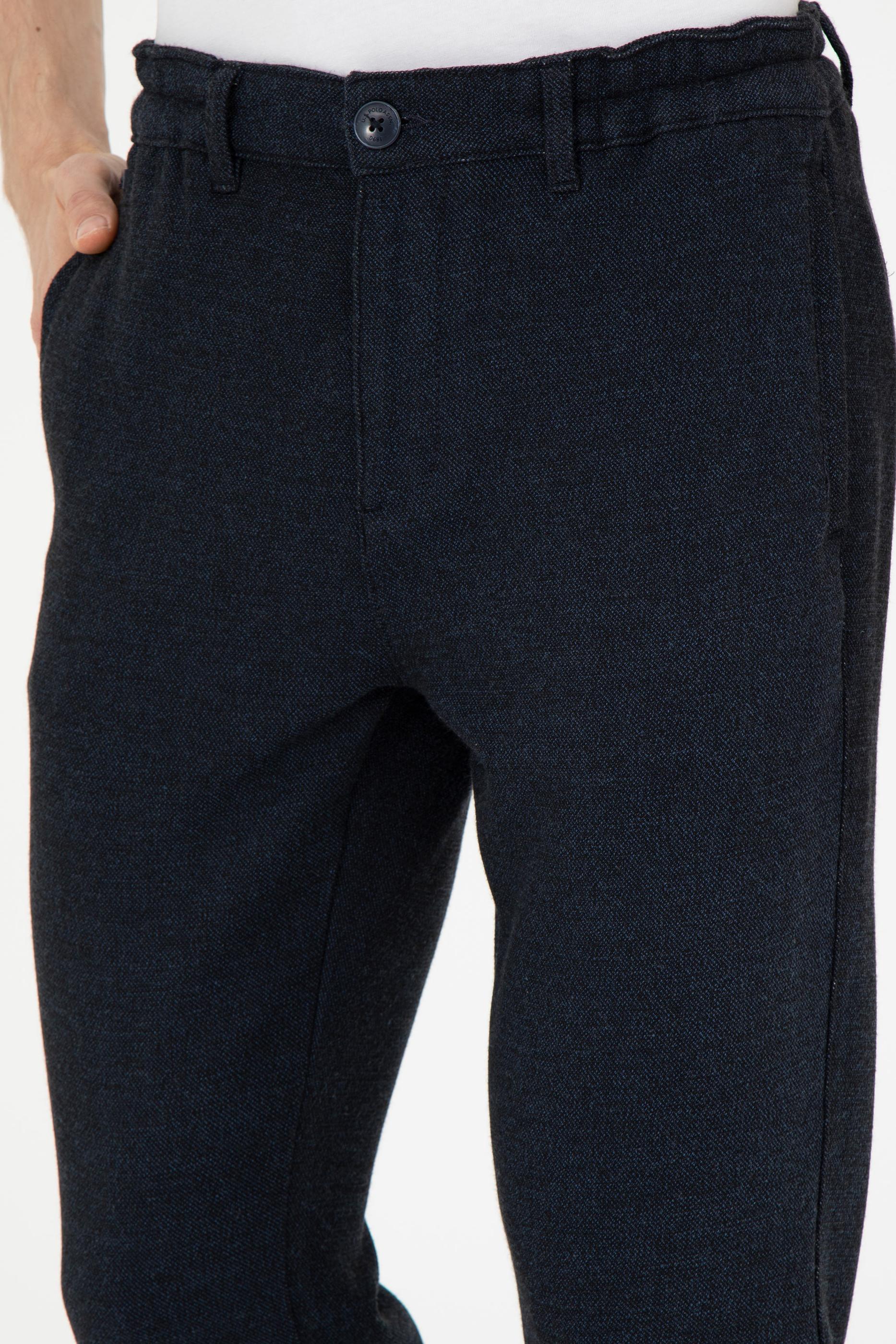 Erkek Lacivert Kanvas Pantolon