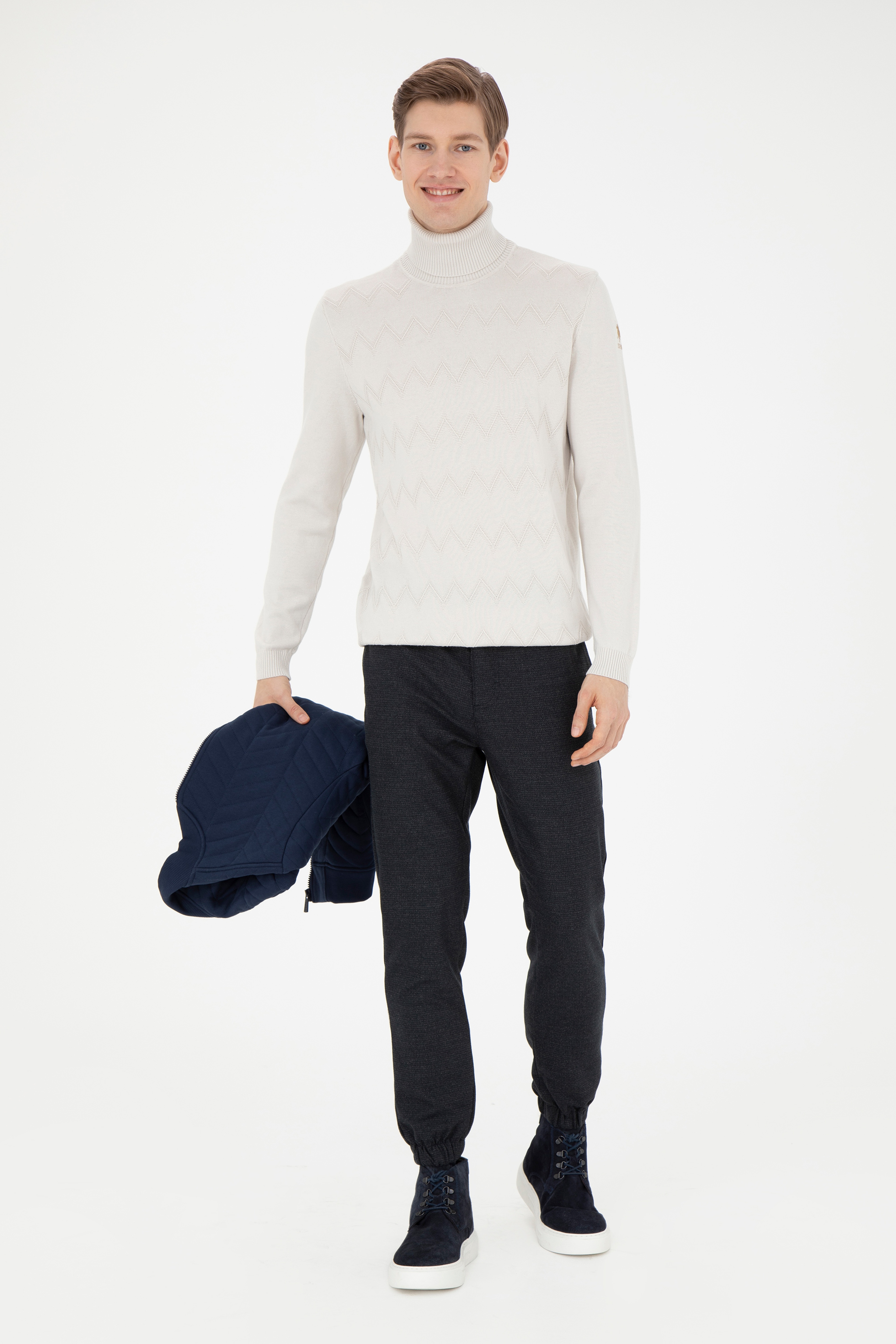 Erkek Jogger Fit Antrasit Kanvas Pantolon