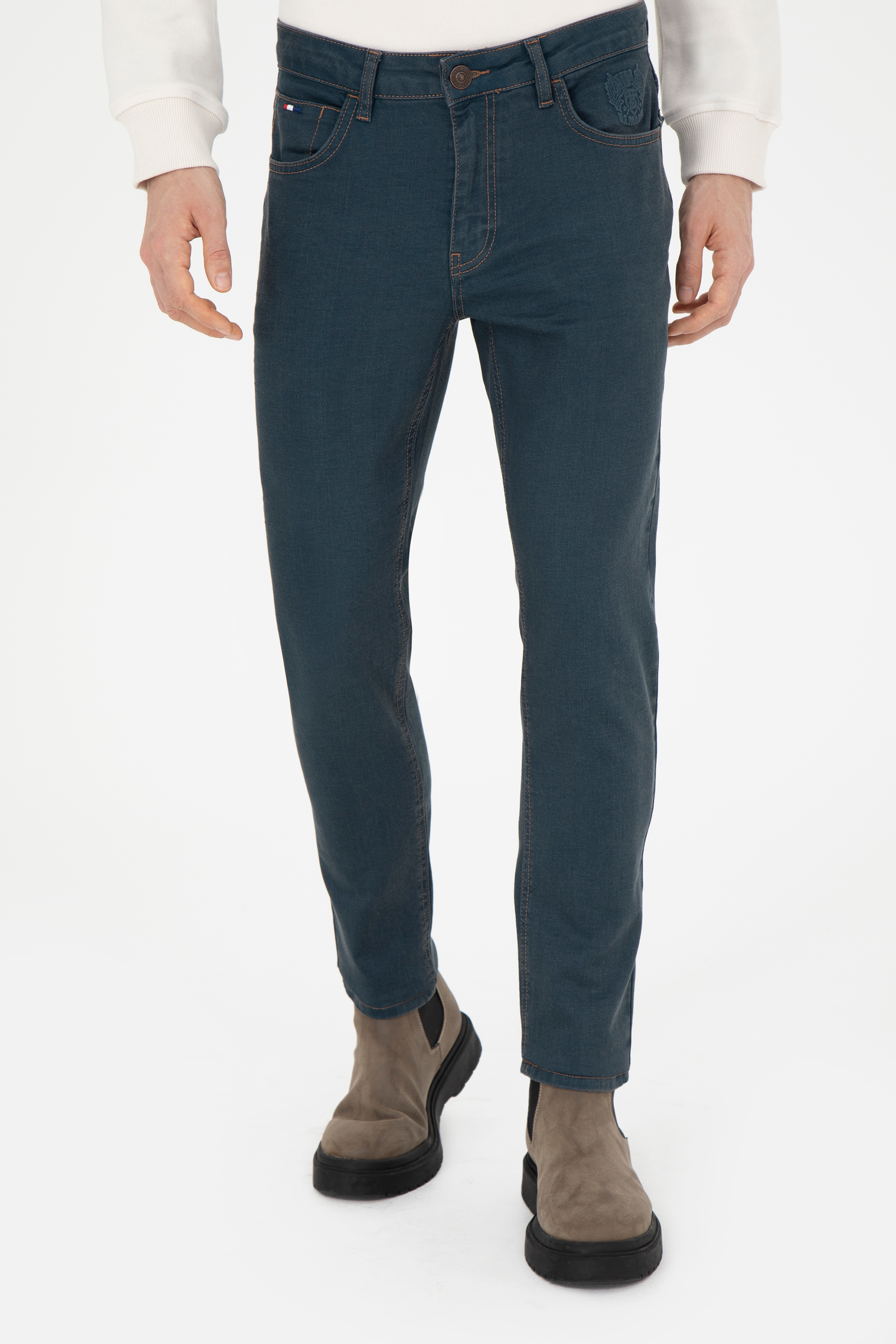 Erkek Yeşil Jean Pantolon - Image 2