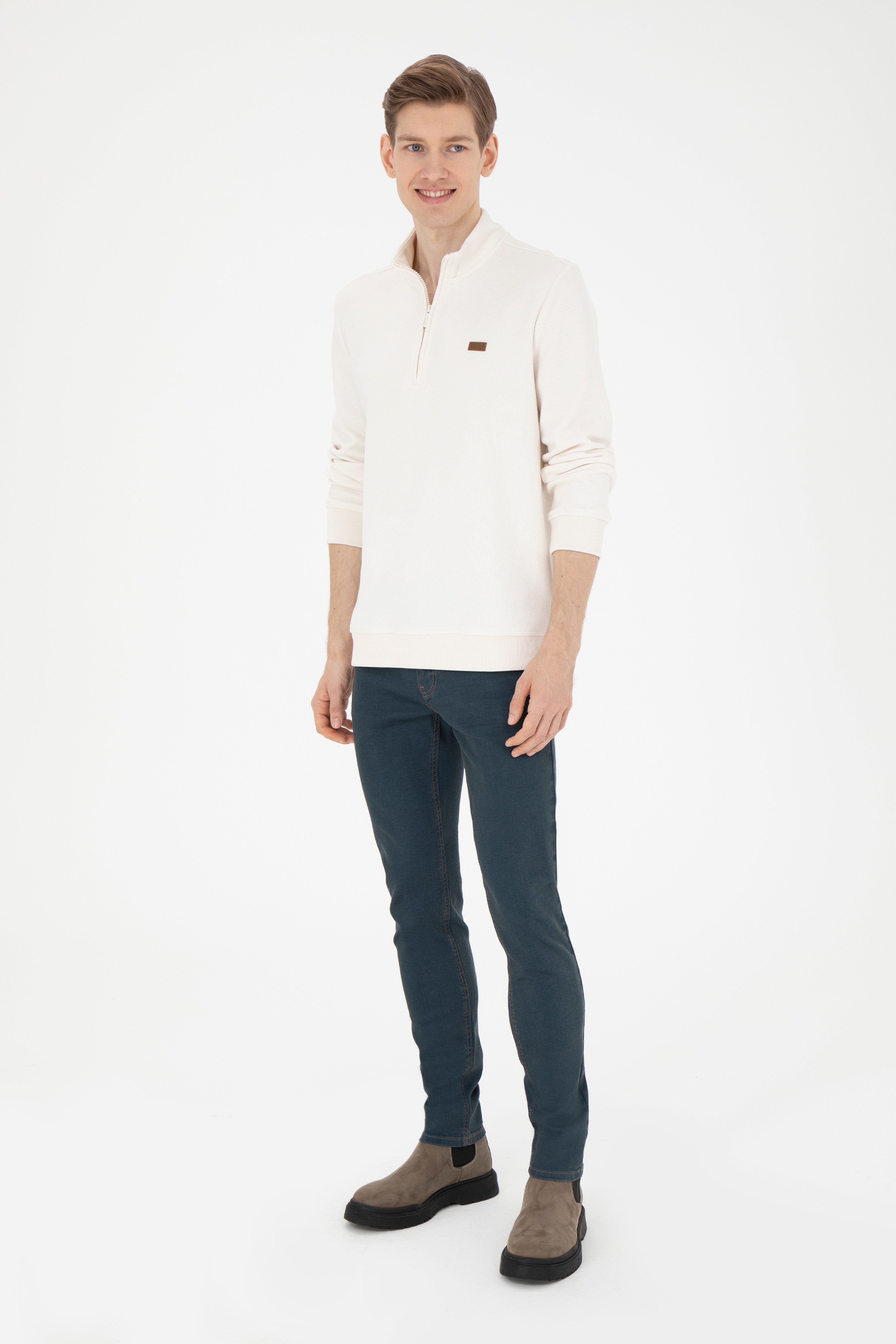 Erkek Yeşil Jean Pantolon - Image 3