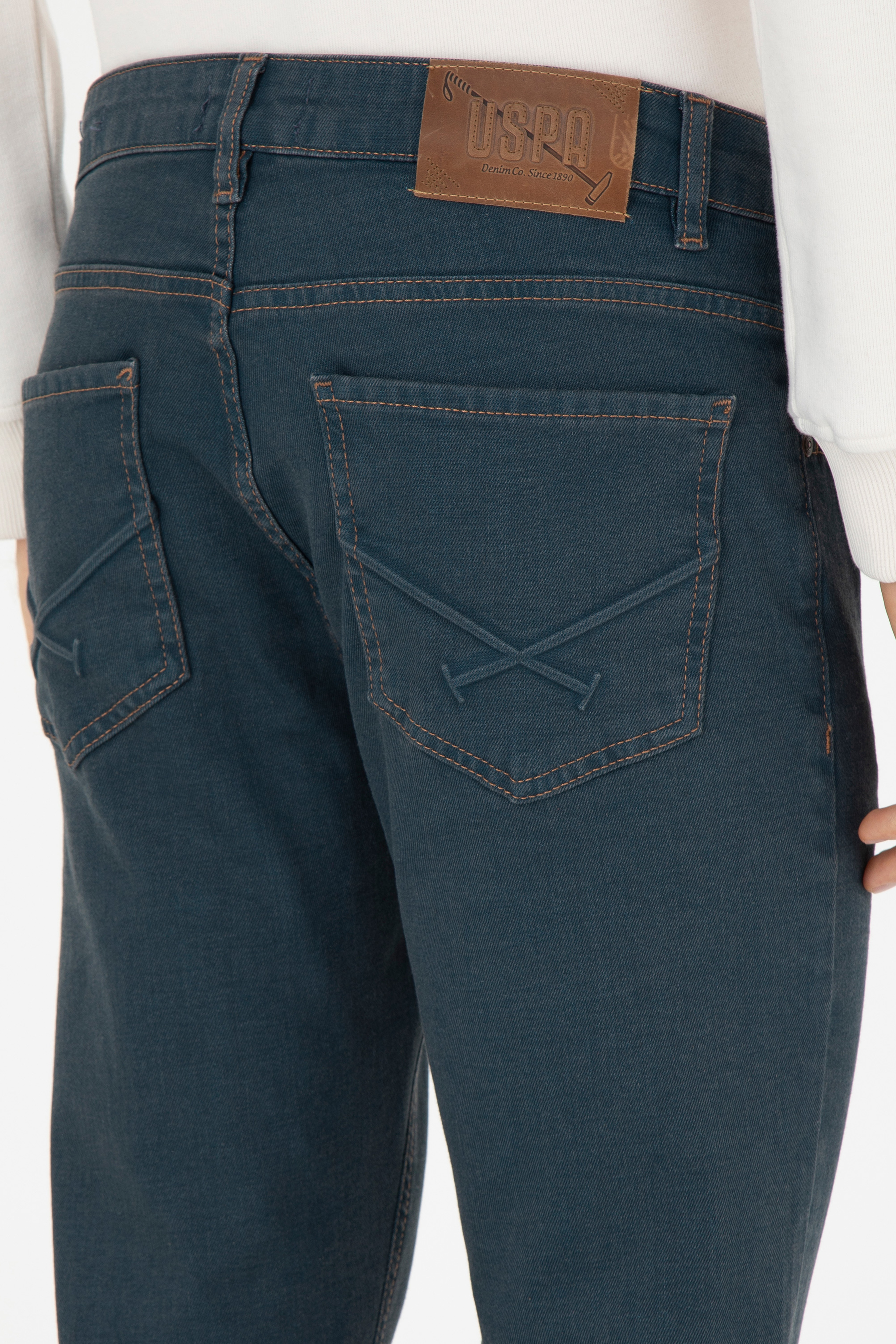 Erkek Yeşil Jean Pantolon - Image 7