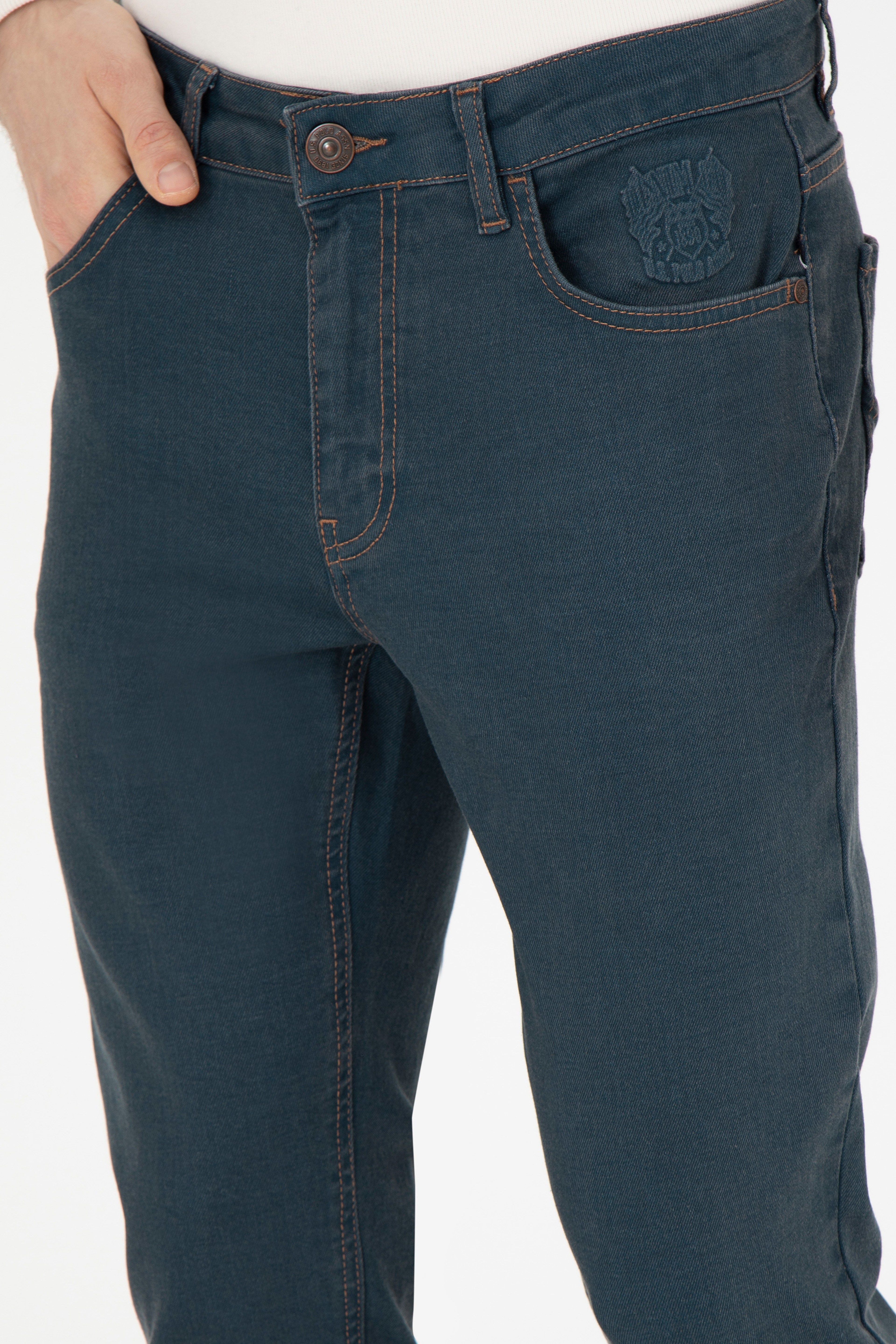 Erkek Yeşil Jean Pantolon - Image 6