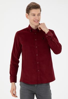 Erkek Bordo Uzun Kollu Gömlek - 50272683015