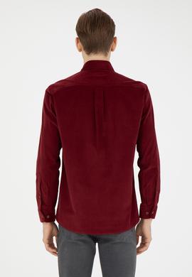 Erkek Bordo Uzun Kollu Gömlek - 50272683015