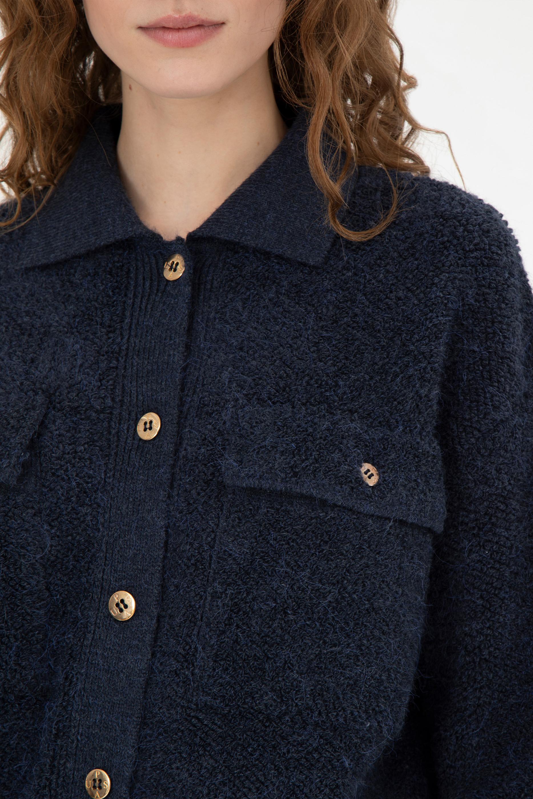 Kadın Lacivert Triko Hırka