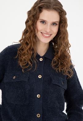 Kadın Lacivert Triko Hırka - 50269492012