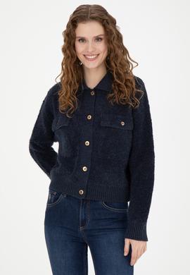 Kadın Lacivert Triko Hırka - 50269492012