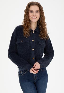 Kadın Lacivert Triko Hırka - 50269492012