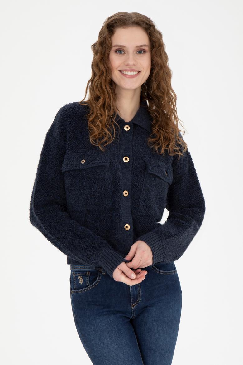 Kadın Lacivert Triko Hırka