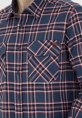 Erkek İndigo Uzun Kollu Gömlek - 50272508027