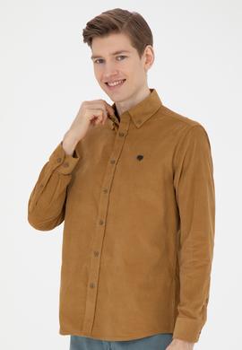 Erkek Açık Haki Uzun Kollu Gömlek - 50272683043