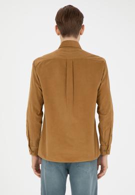 Erkek Açık Haki Uzun Kollu Gömlek - 50272683043