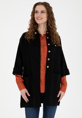 Kadın Siyah Triko Hırka - 50277381005