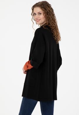 Kadın Siyah Triko Hırka - 50277381005