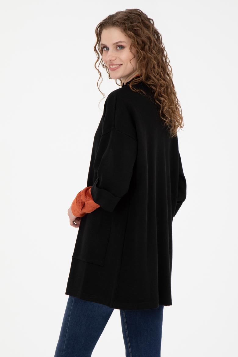 Kadın Siyah Triko Hırka - 50277381005