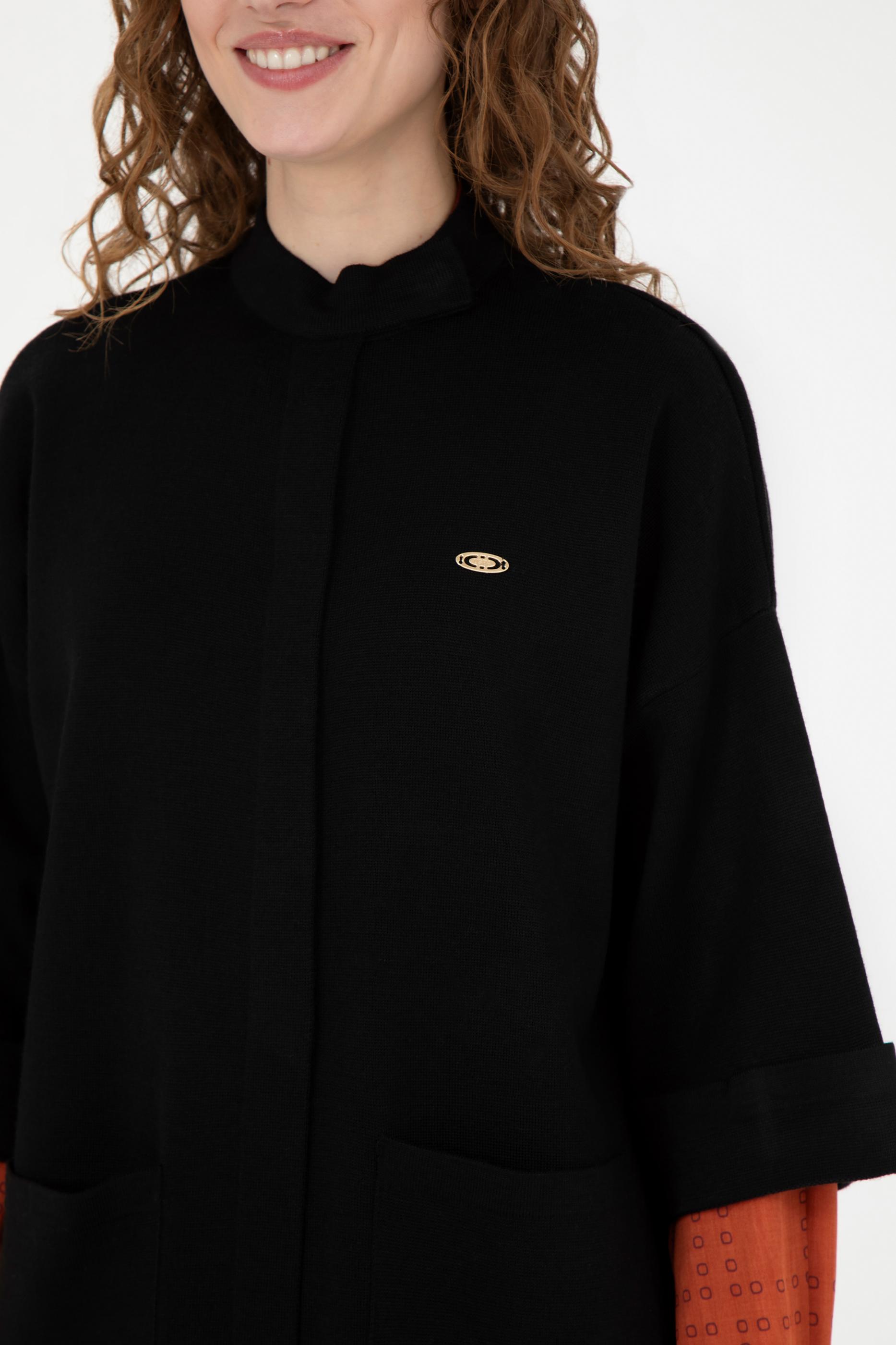 Kadın Siyah Triko Hırka