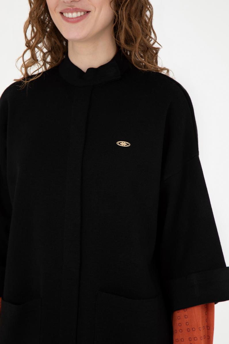 Kadın Siyah Triko Hırka