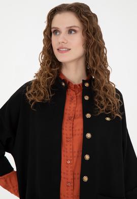 Kadın Siyah Triko Hırka - 50277381005