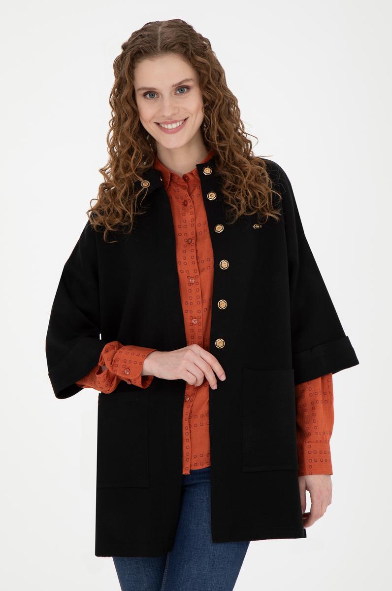 Kadın Siyah Triko Hırka