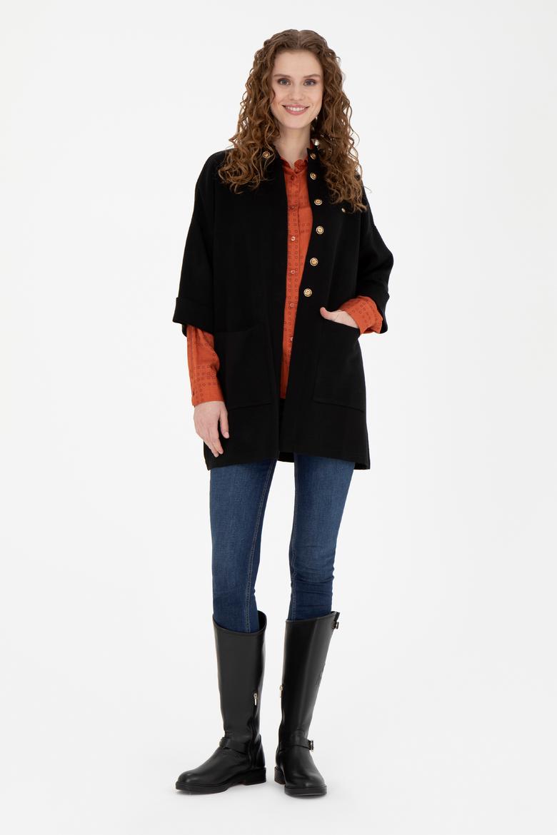 Kadın Siyah Triko Hırka - 50277381005