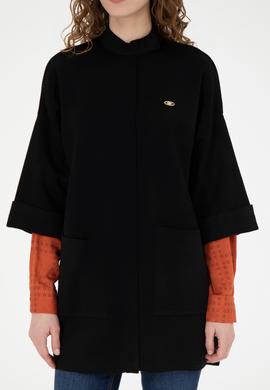 Kadın Siyah Triko Hırka - 50277381005