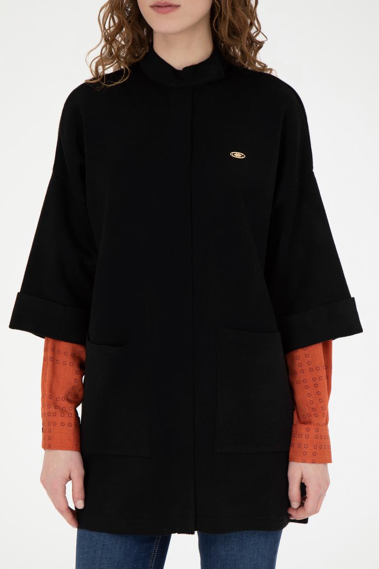 Kadın Siyah Triko Hırka - 50277381005