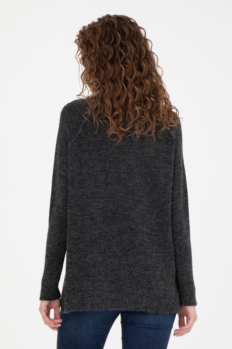 Kadın Antrasit Melanj Kazak - 50270443004