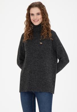 Kadın Antrasit Melanj Kazak - 50270443004