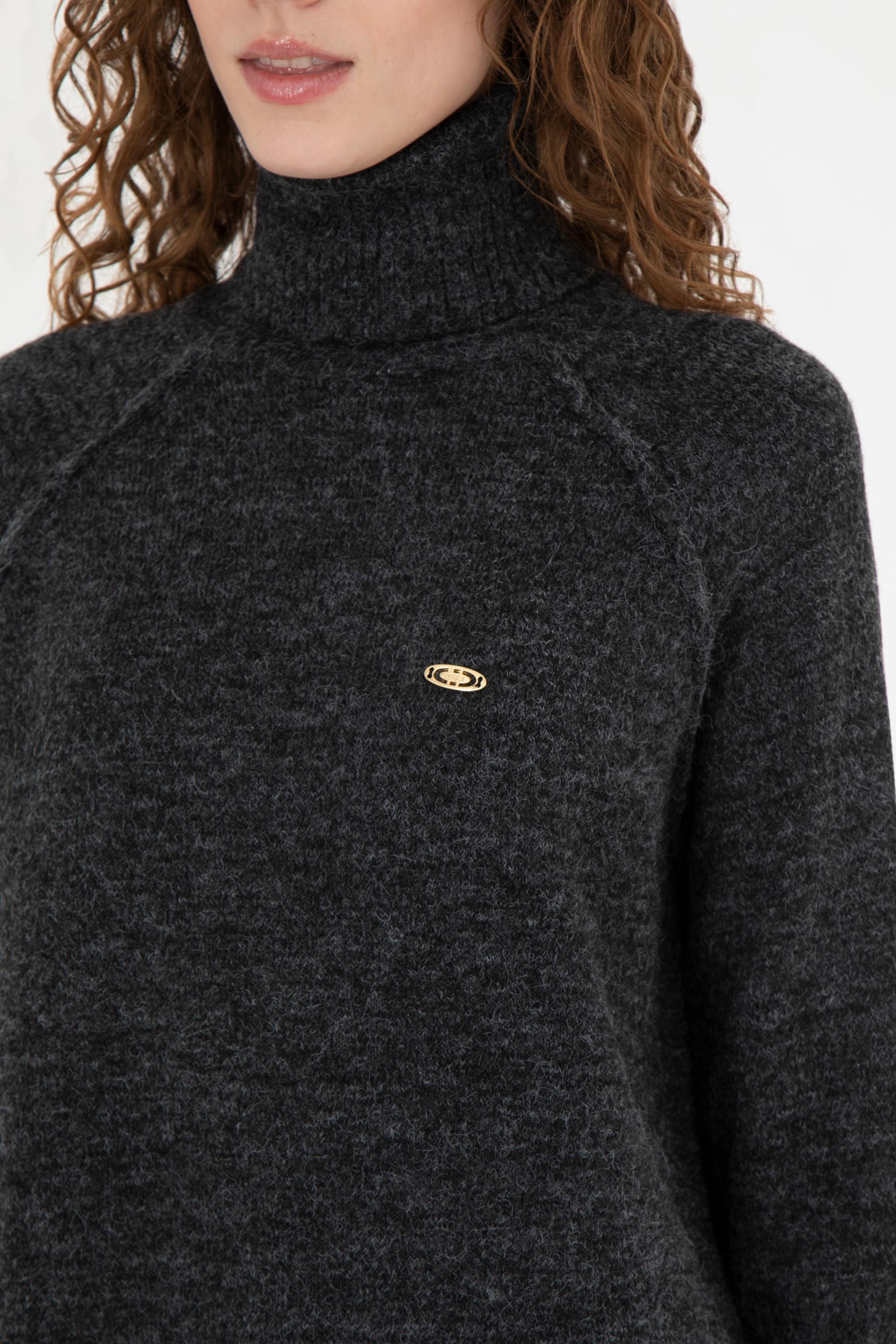 Kadın Antrasit Melanj Kazak