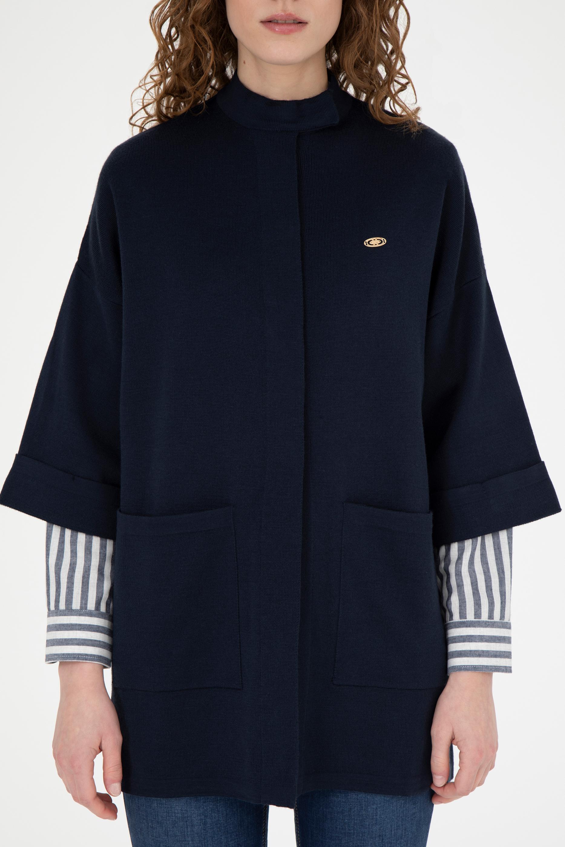 Kadın Lacivert Triko Hırka