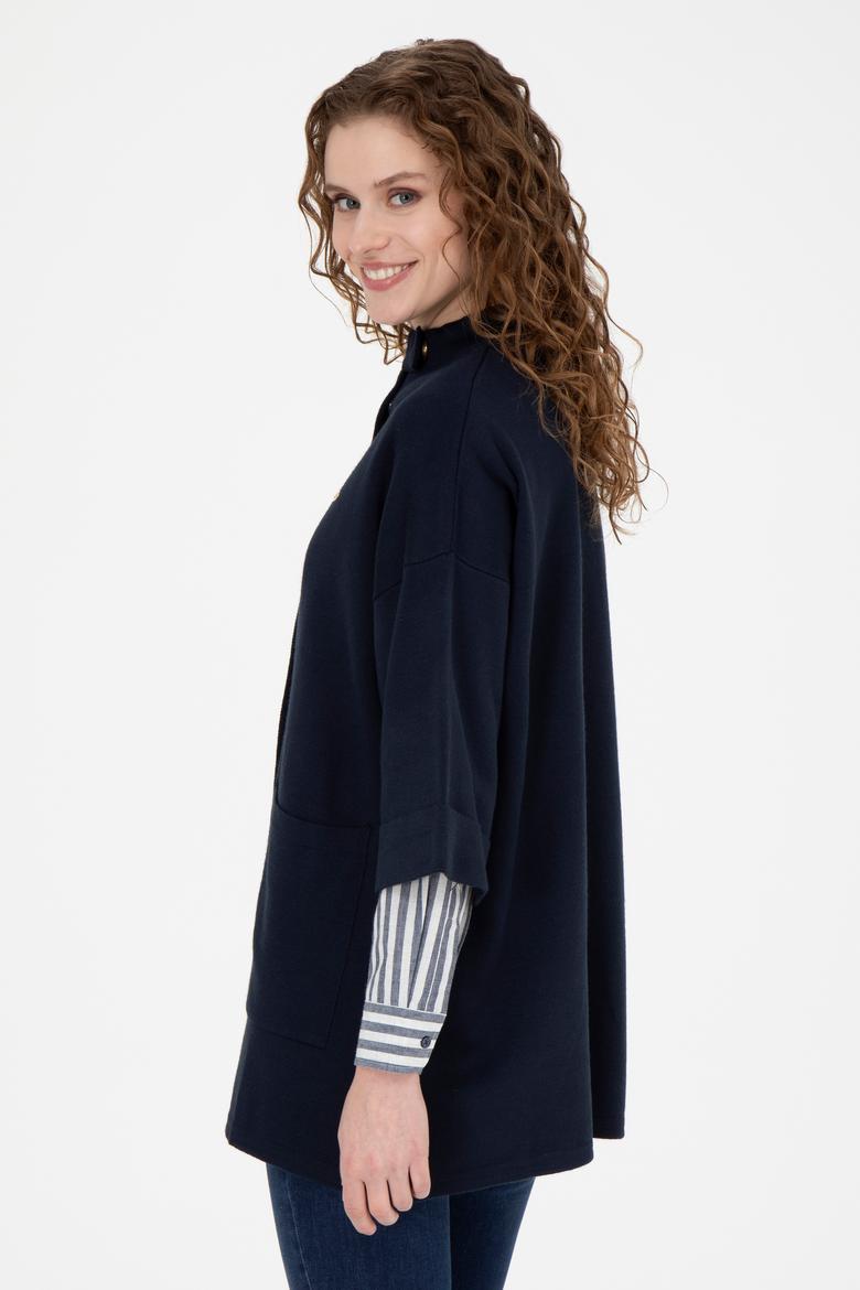 Kadın Lacivert Triko Hırka - 50277381003