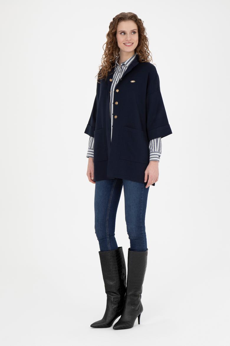 Kadın Lacivert Triko Hırka - 50277381003