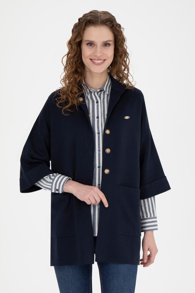 Kadın Lacivert Triko Hırka