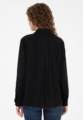 Kadın Siyah Uzun Kollu Gömlek - 50271862042
