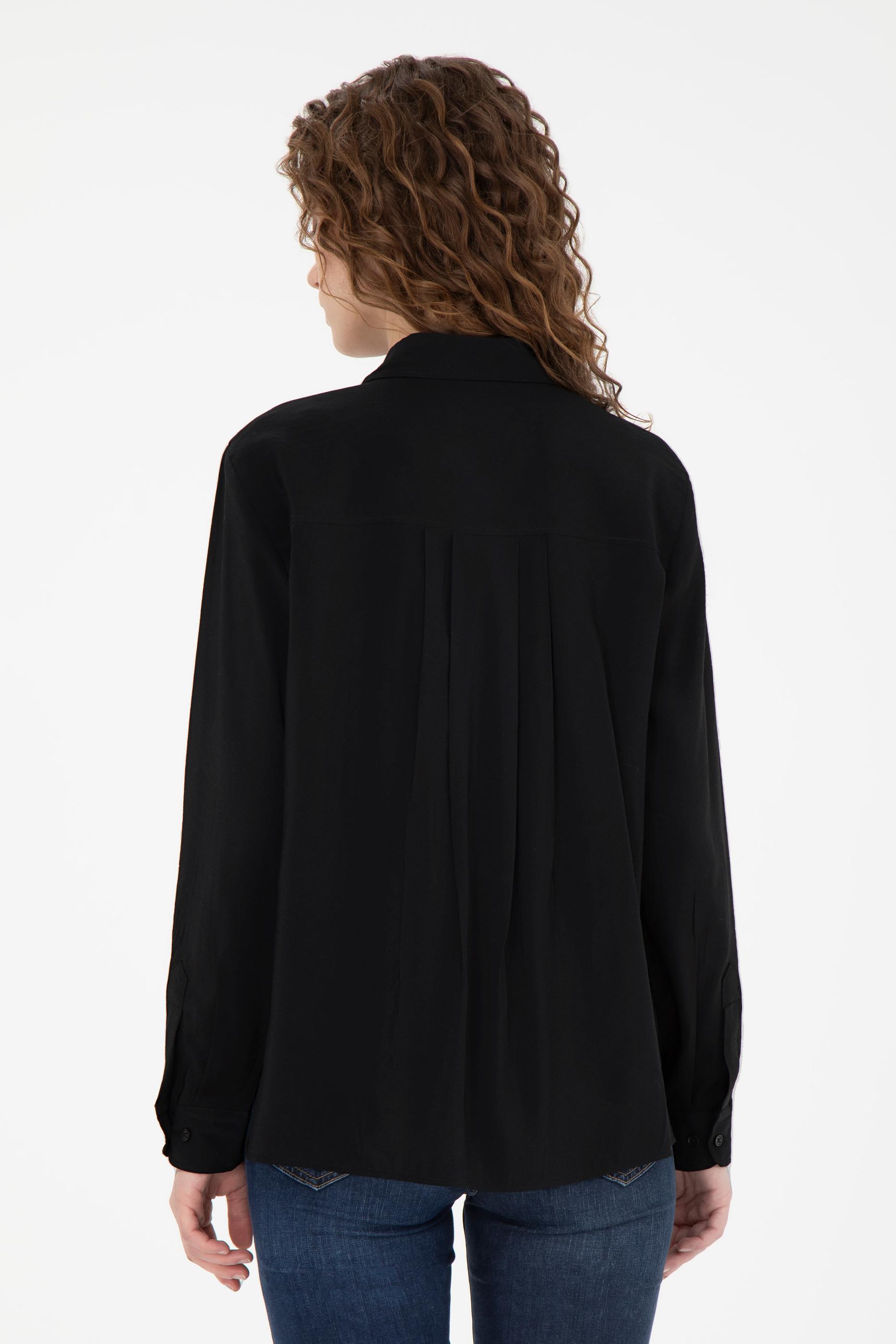 Kadın Siyah Uzun Kollu Gömlek