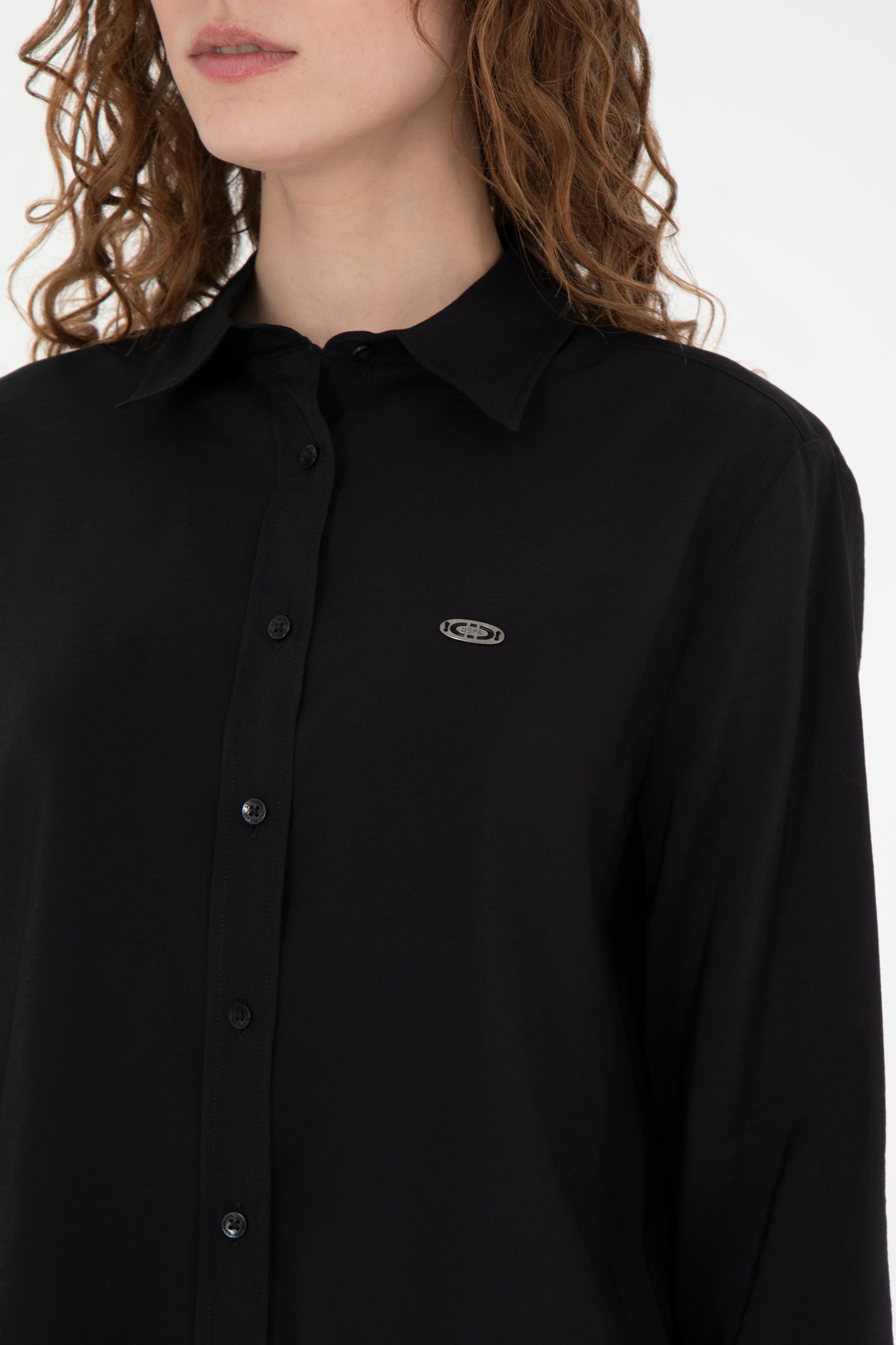 Kadın Siyah Uzun Kollu Gömlek