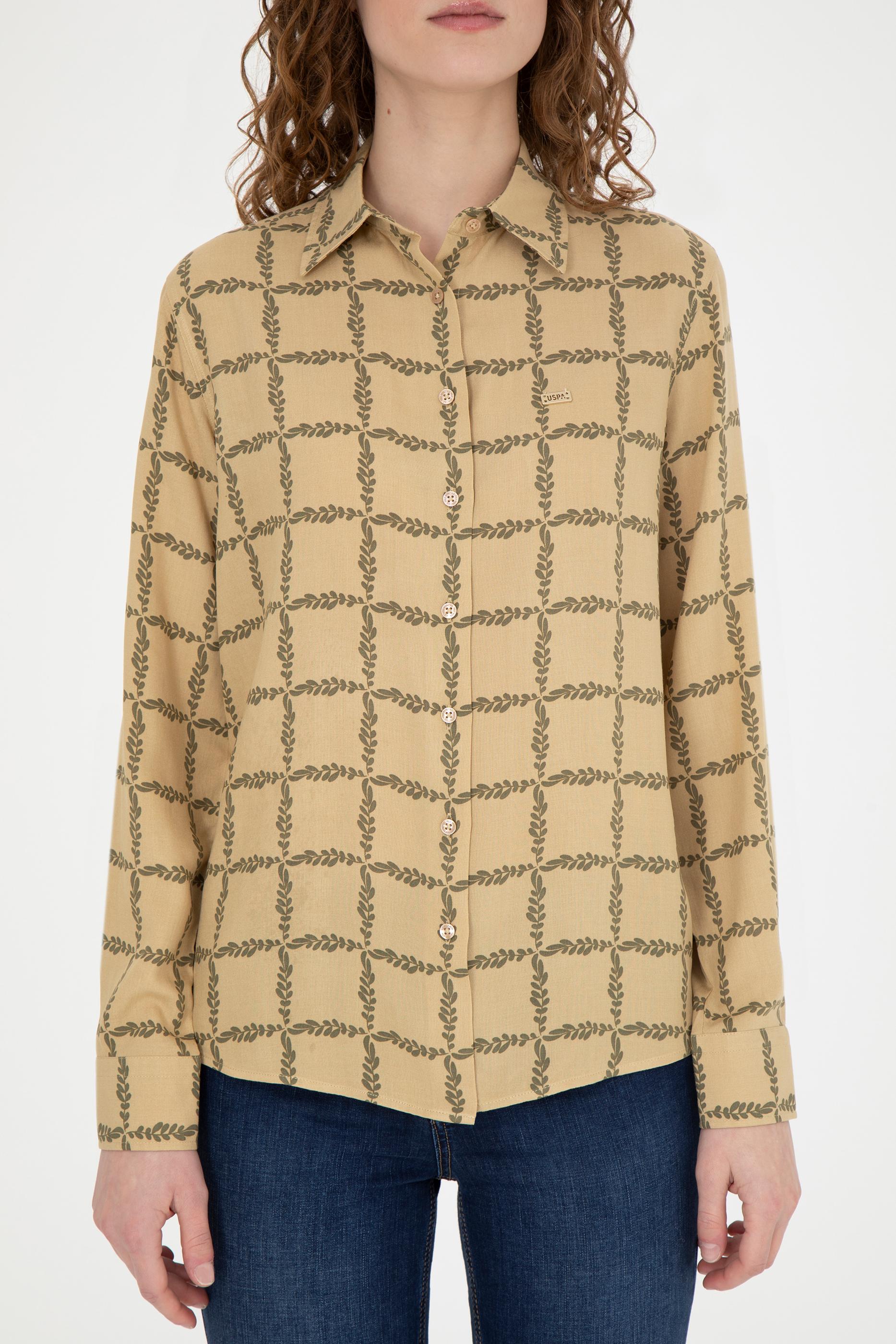 Kadın Kum Uzun Kollu Gömlek