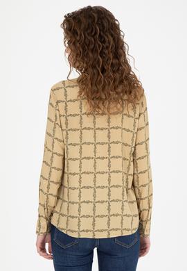 Kadın Kum Uzun Kollu Gömlek - 50272138012