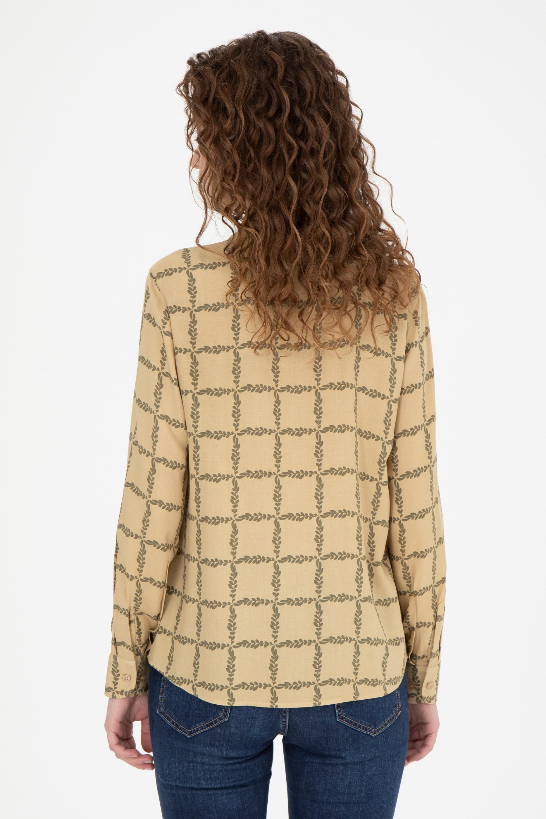 Kadın Kum Uzun Kollu Gömlek