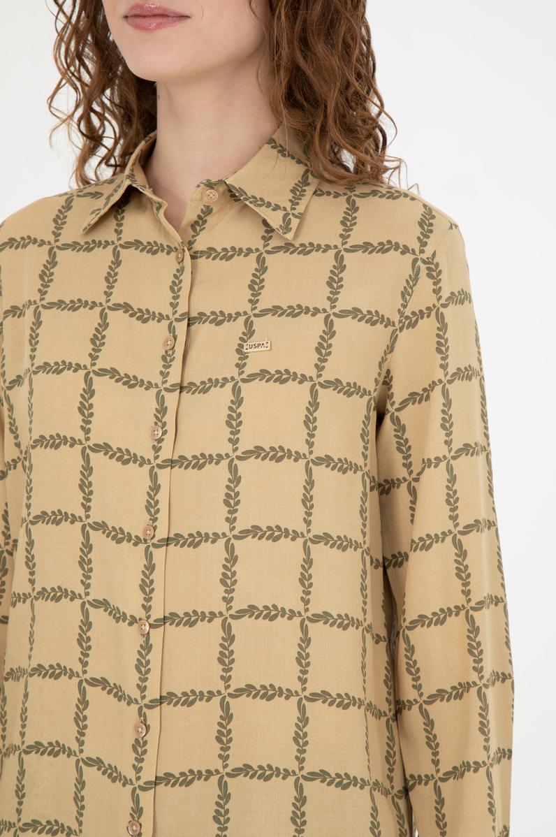 Kadın Kum Uzun Kollu Gömlek