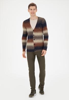 Erkek Haki Triko Hırka - 50270977001