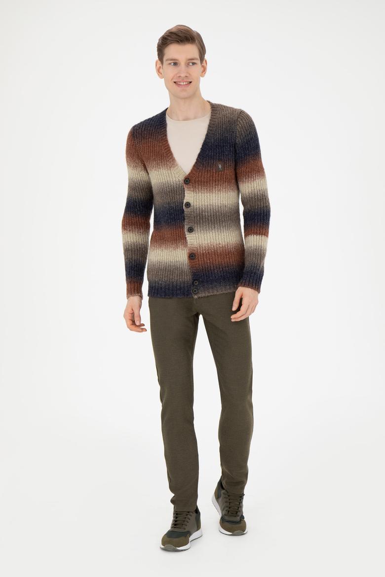 Erkek Haki Triko Hırka - 50270977001