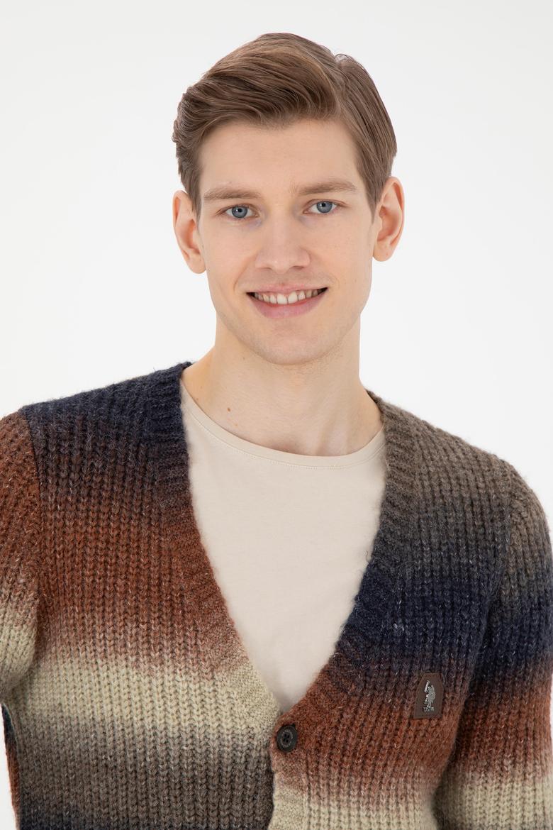 Erkek Haki Triko Hırka - 50270977001