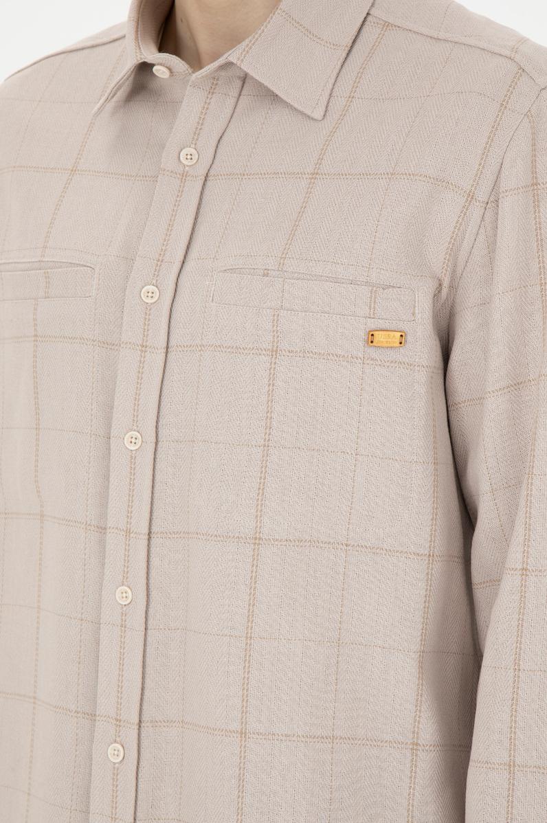 Erkek Taş Uzun Kollu Gömlek