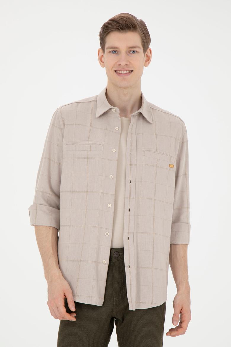 Erkek Taş Uzun Kollu Gömlek - 50272684001