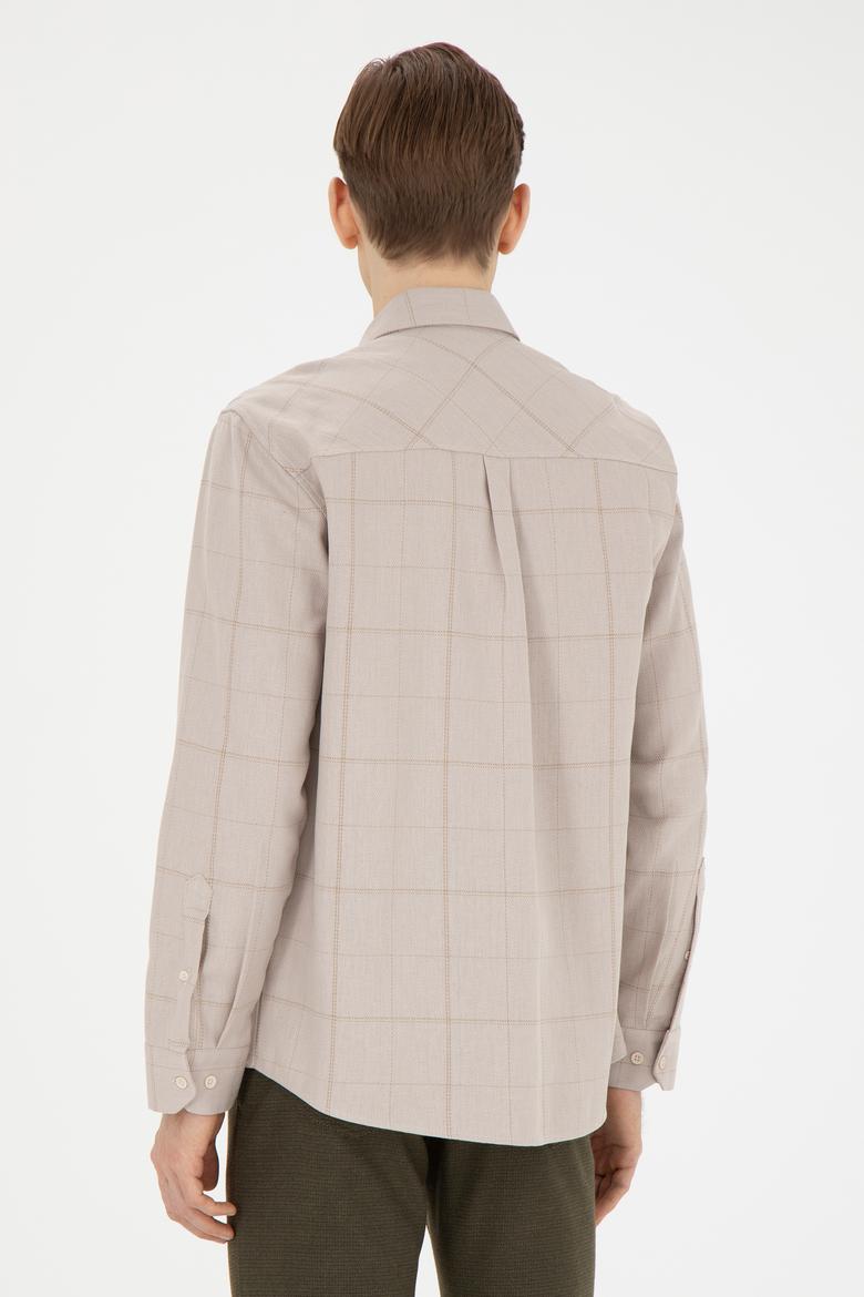 Erkek Taş Uzun Kollu Gömlek - 50272684001