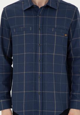 Erkek Lacivert Uzun Kollu Gömlek - 50272684026