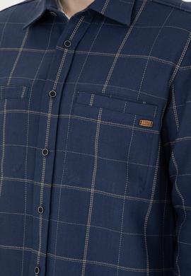 Erkek Lacivert Uzun Kollu Gömlek - 50272684026